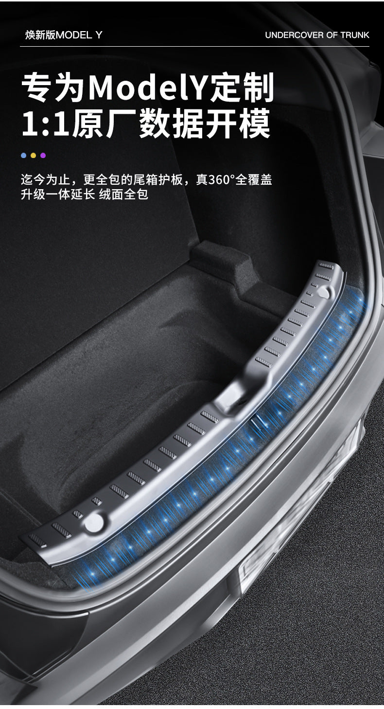 Premium TPE Rear Bumper Guard | Anti-Scratch, Custom Fit, Enhanced Safety for 2025 Tesla Model Y Juniper Trunk Sill Protector