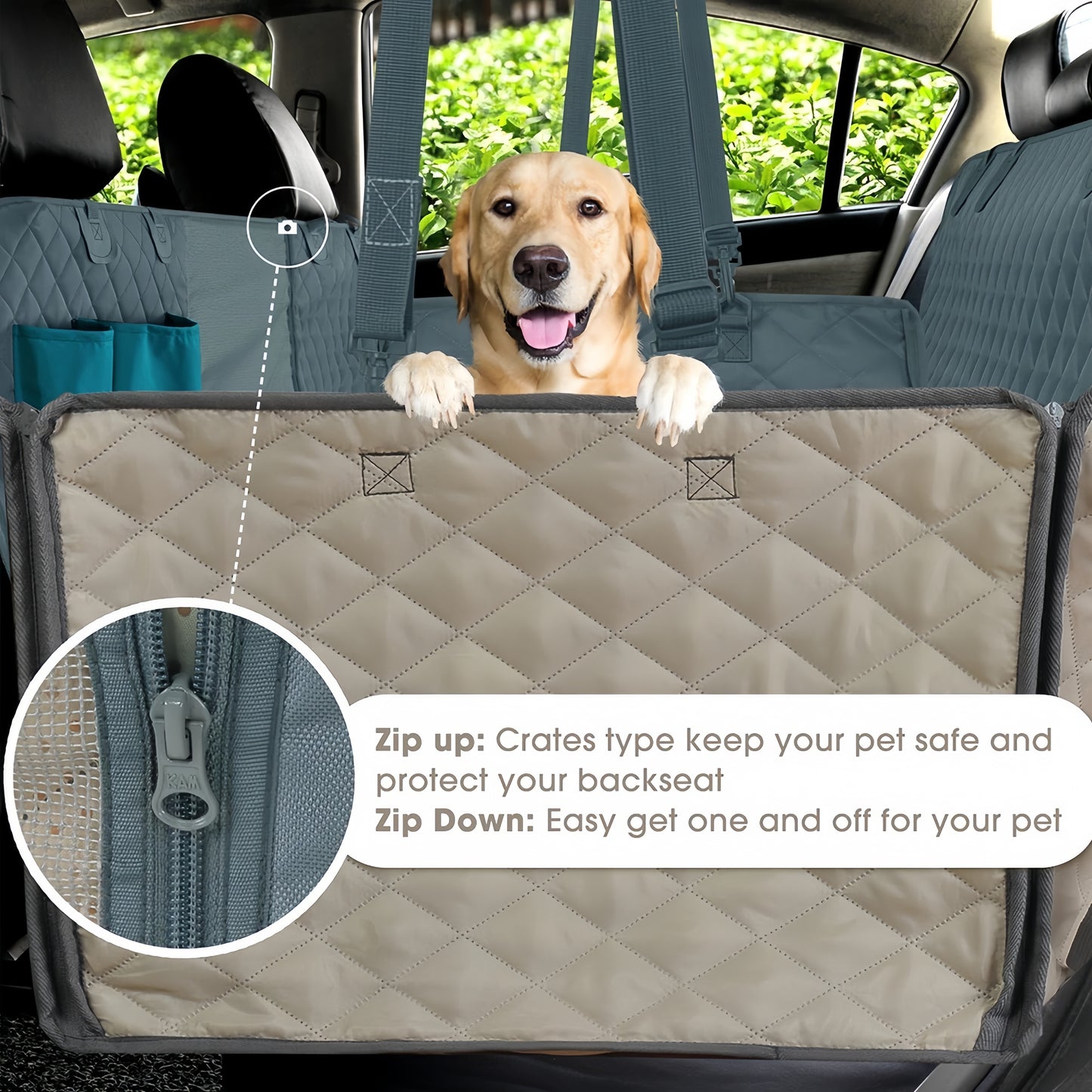 Universal Waterproof Pet Car Seat Cover for Small Dogs – Non-Slip Back Seat Protector Mat