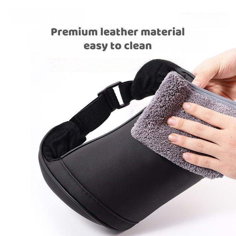 Universal Leather Neck Pillows (Set of 2) – Memory Foam Headrest for Car Seats