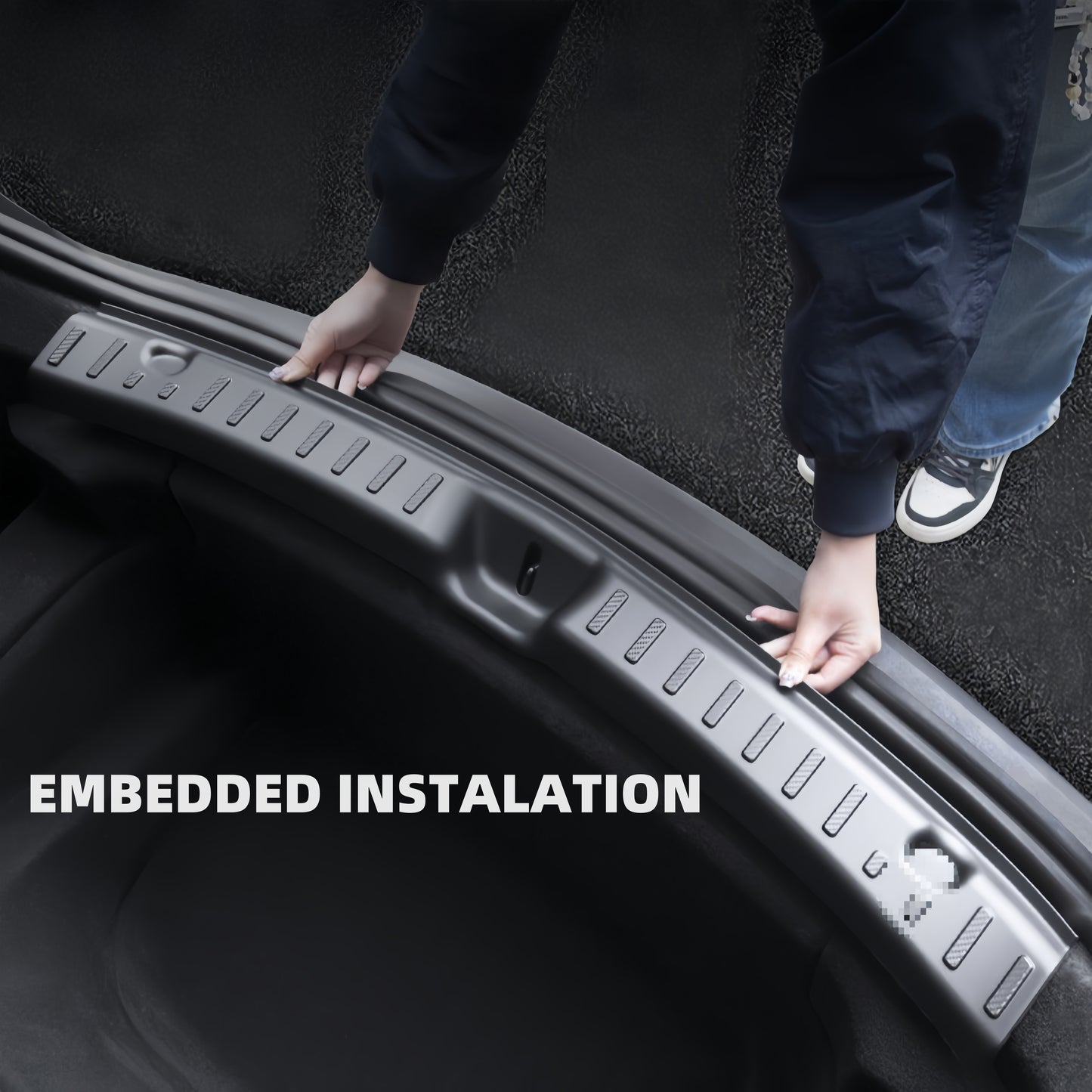 Premium TPE Rear Bumper Guard | Anti-Scratch, Custom Fit, Enhanced Safety for 2025 Tesla Model Y Juniper Trunk Sill Protector
