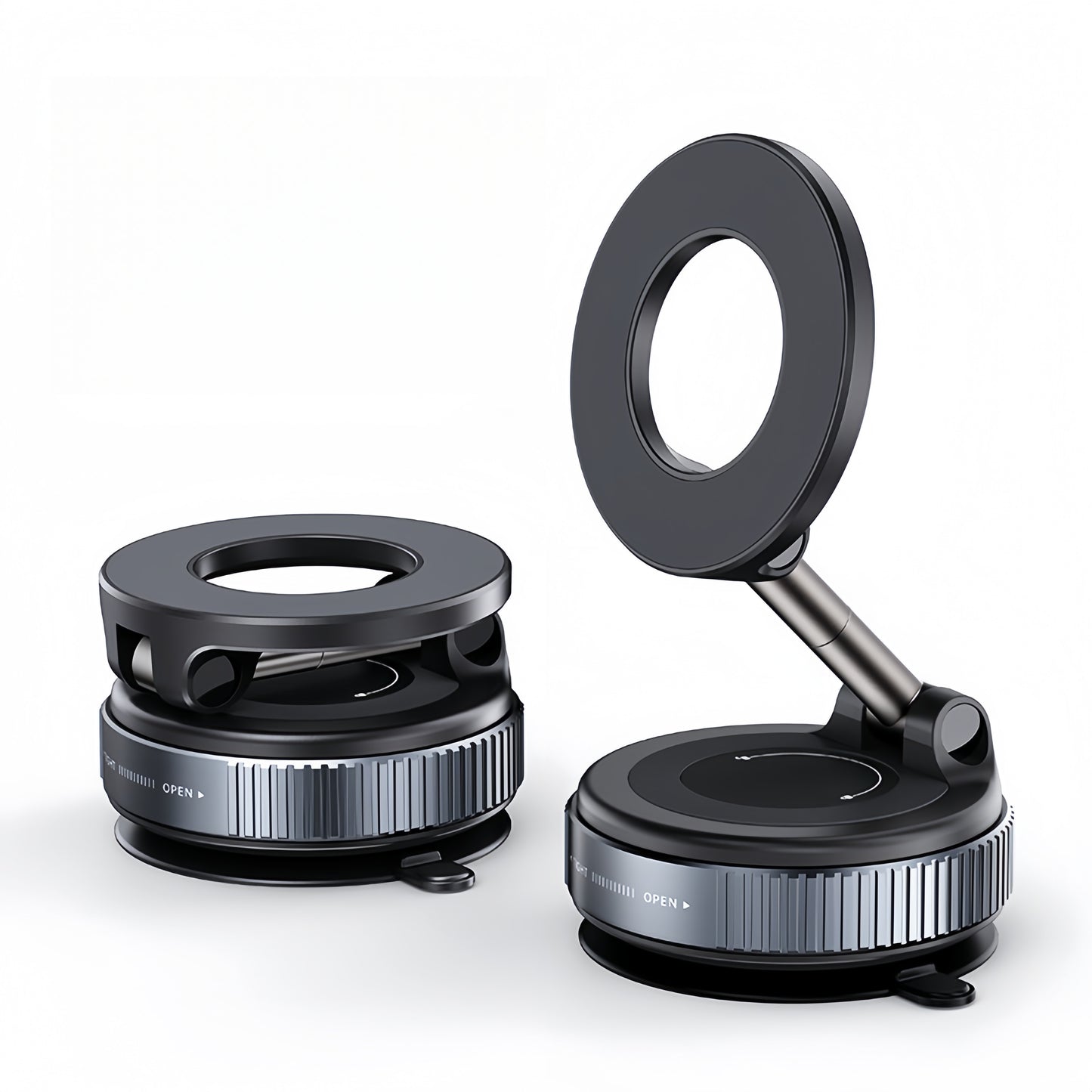 2025 Magnetic Car Phone Holder with Strong Suction Cup, 360° Adjustable Dashboard Mount for All Smartphones