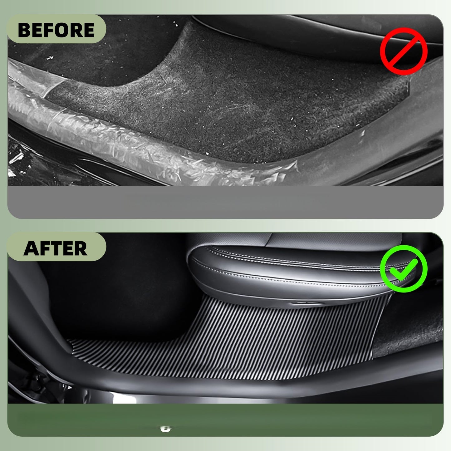 Carbon Fiber Door Sill Protectors for Model 3 Highland (5-Seater Only)