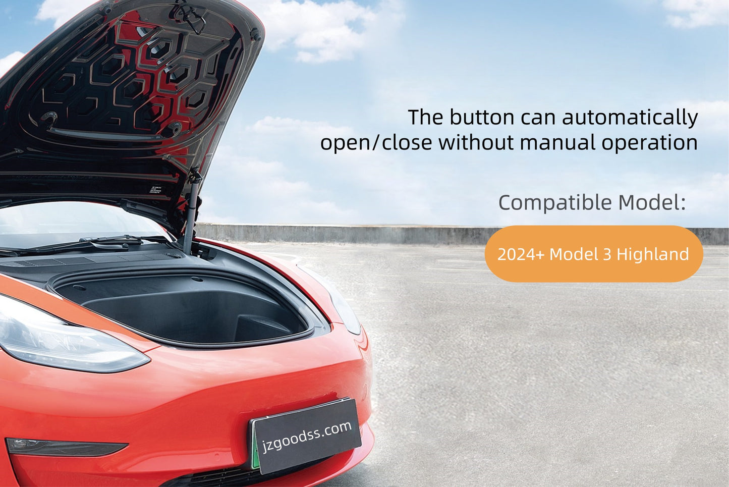 Power Frunk 2.0 – Silent, Smart & Plug-and-Play Compatible with 2024-2025 Tesla Model 3 Highland
