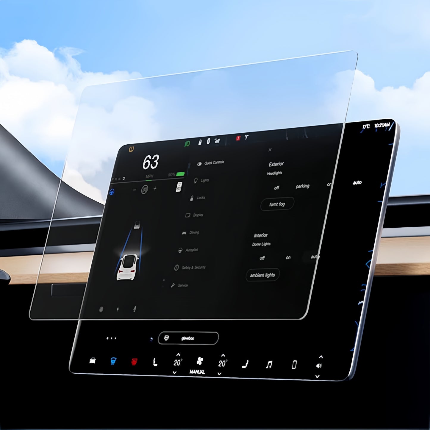 Premium Tempered Glass Screen Protectors for Tesla Model 3 Highland (2024+) & Model Y Juniper (2025+) – Anti-Scratch, Anti-Fingerprint