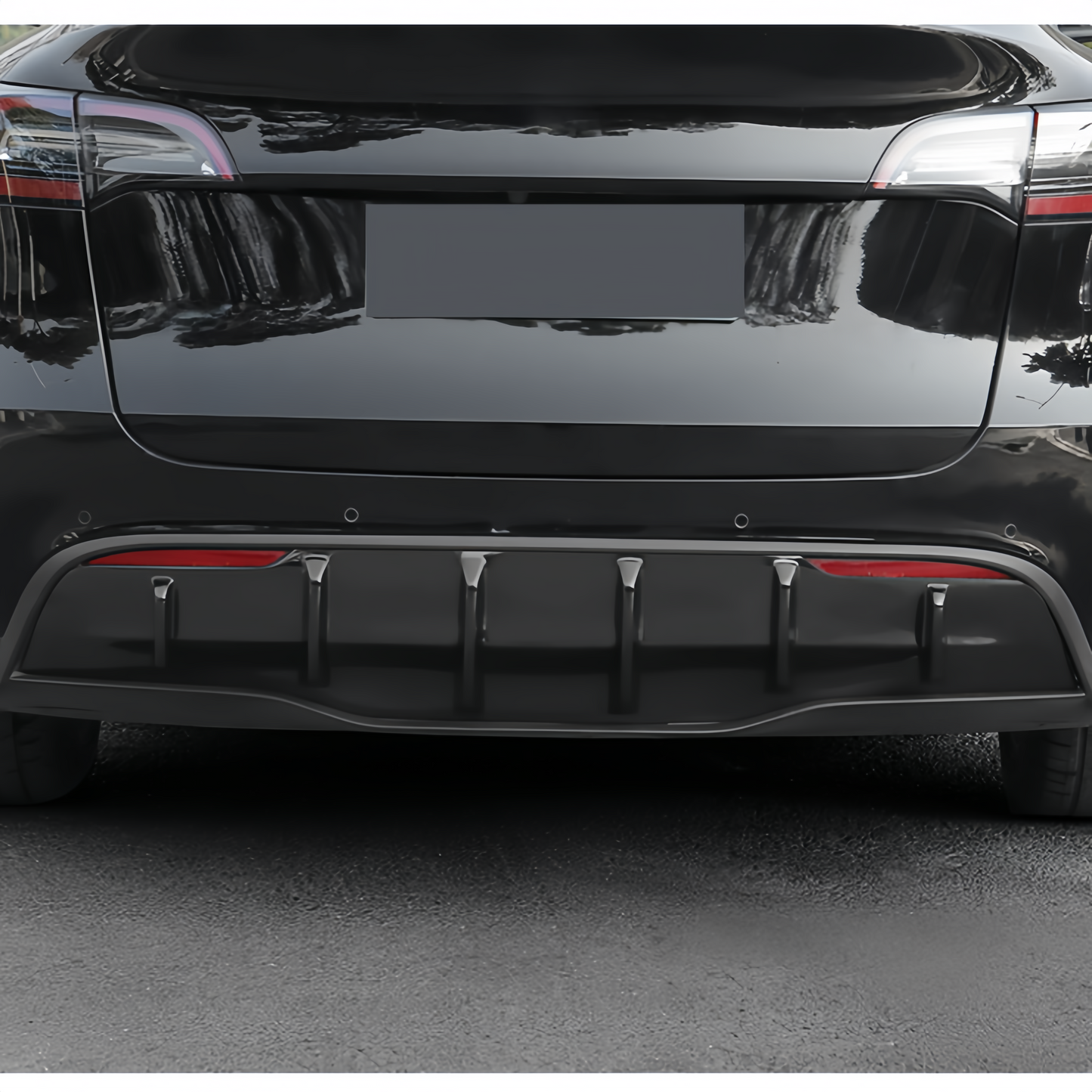 Sport Rear Diffuser for 2021–2024 Model Y – ABS Rear Bumper Lip, Aerodynamic Spoiler Upgrade