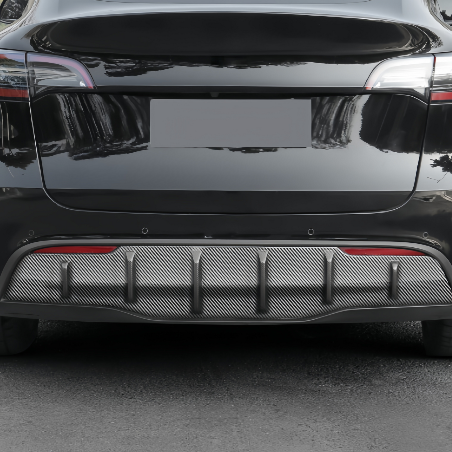Sport Rear Diffuser for 2021–2024 Model Y – ABS Rear Bumper Lip, Aerodynamic Spoiler Upgrade