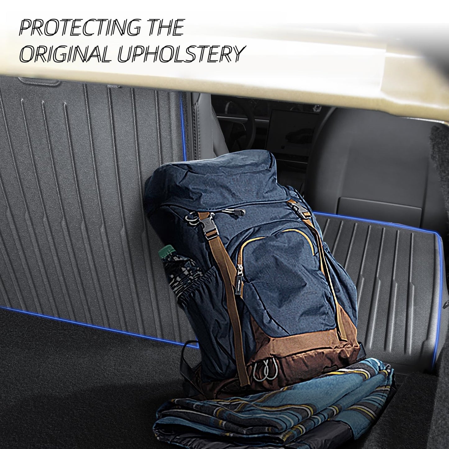Rear Seat Protector for 2024-2025 Model 3 2PC Waterproof Backrest Covers (Durable TPE) for 5-Seater