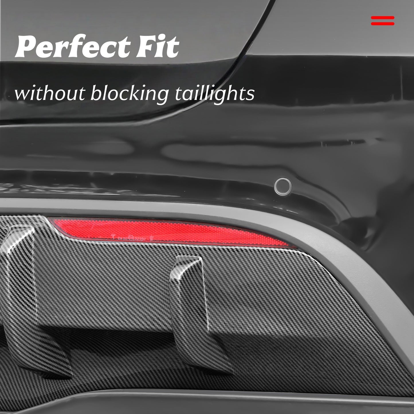 Sport Rear Diffuser for 2021–2024 Model Y – ABS Rear Bumper Lip, Aerodynamic Spoiler Upgrade