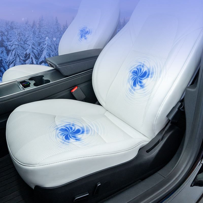 Ventilated 2.0 Upgraded Cooling Seat Cushion – 3-Speed Airflow & Breathable Cover Compatible with 2021-2024 Tesla Model Y