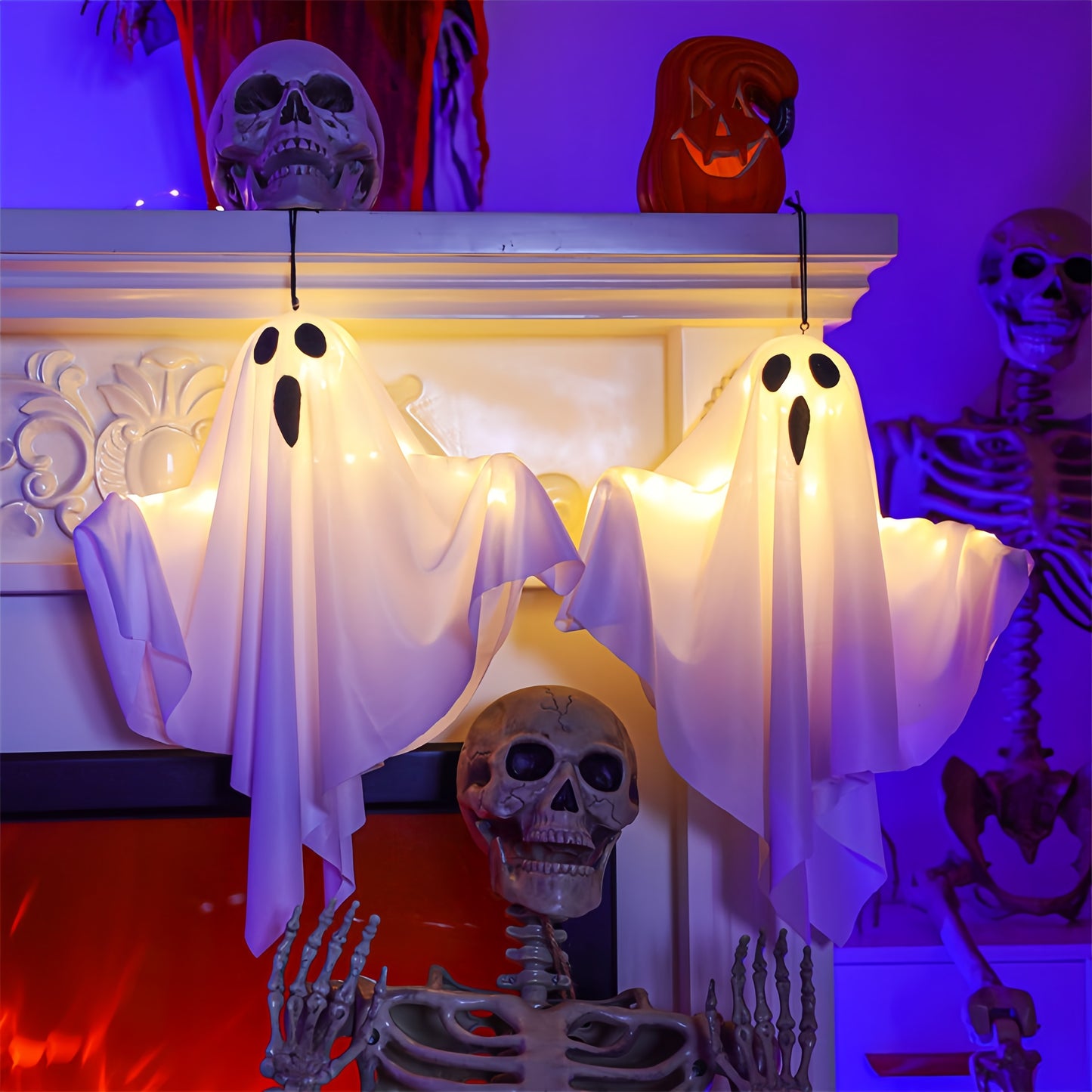 Halloween LED Decor Light – Flexible, Spooky Light Display for Halloween Parties & Home Decor 1 Piece