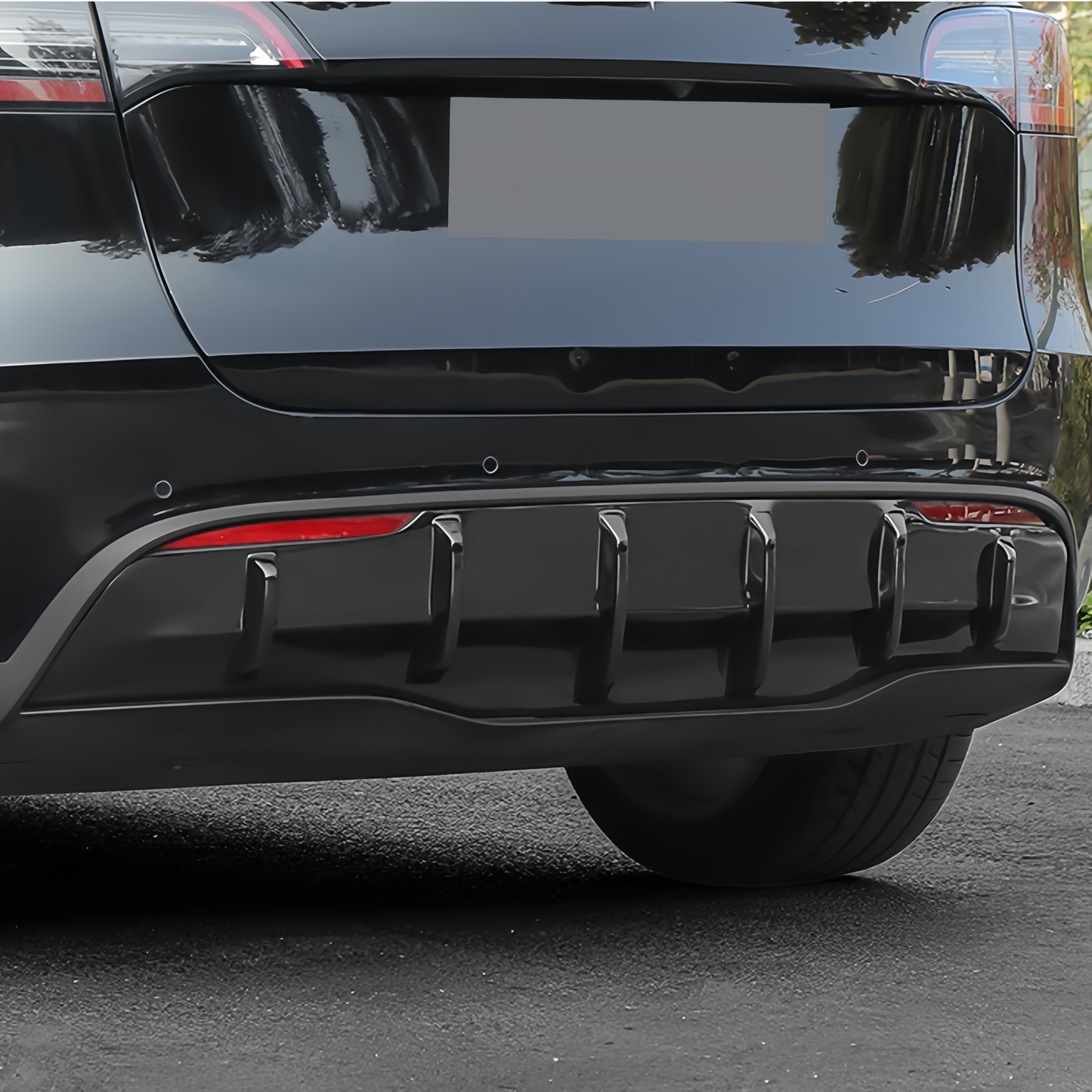 Sport Rear Diffuser for 2021–2024 Model Y – ABS Rear Bumper Lip, Aerodynamic Spoiler Upgrade