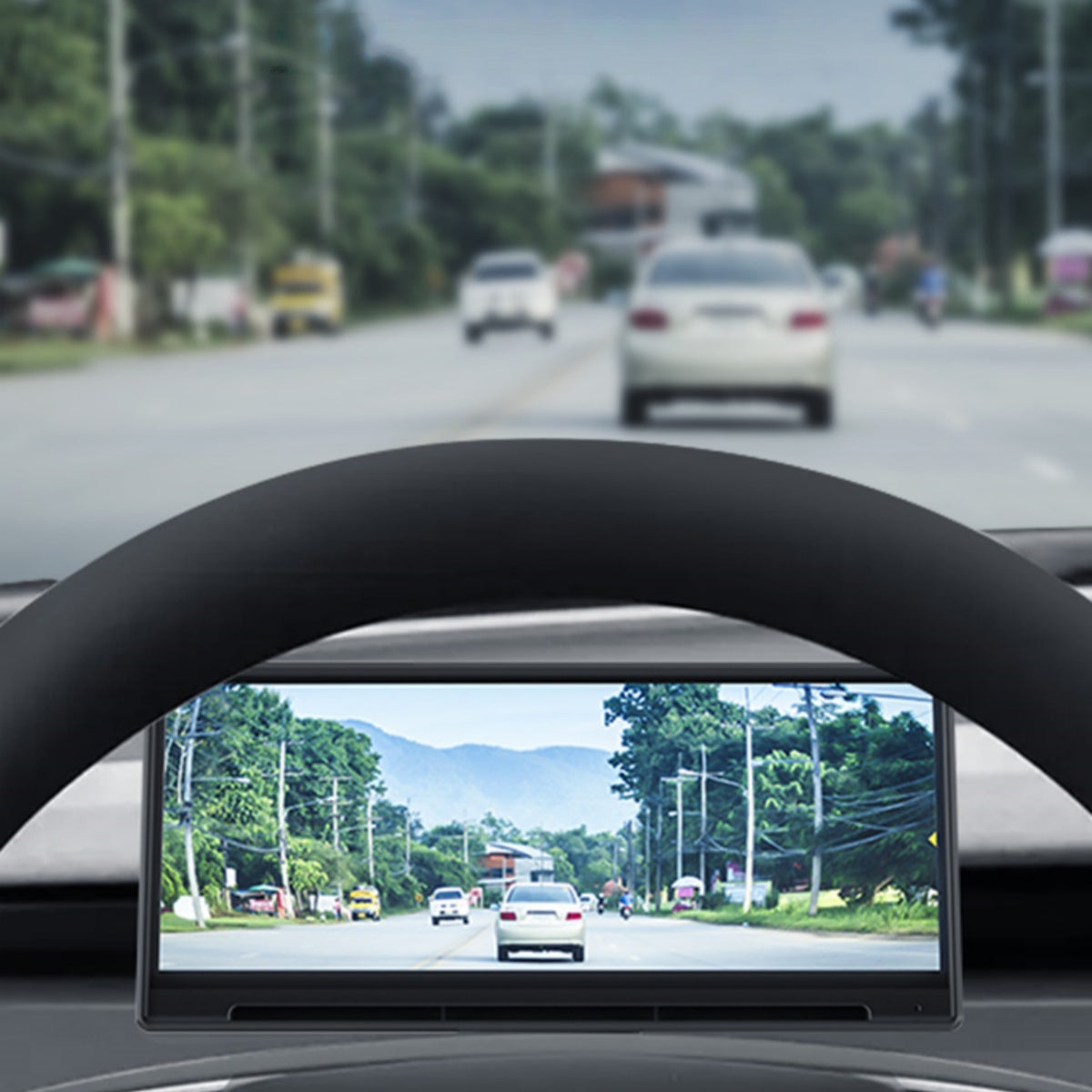 9" Curved Dashboard Monitor with CarPlay, Android Auto, Front Camera & OTA – Fits 2021-2023 Model 3 / 2021-2024 Model Y