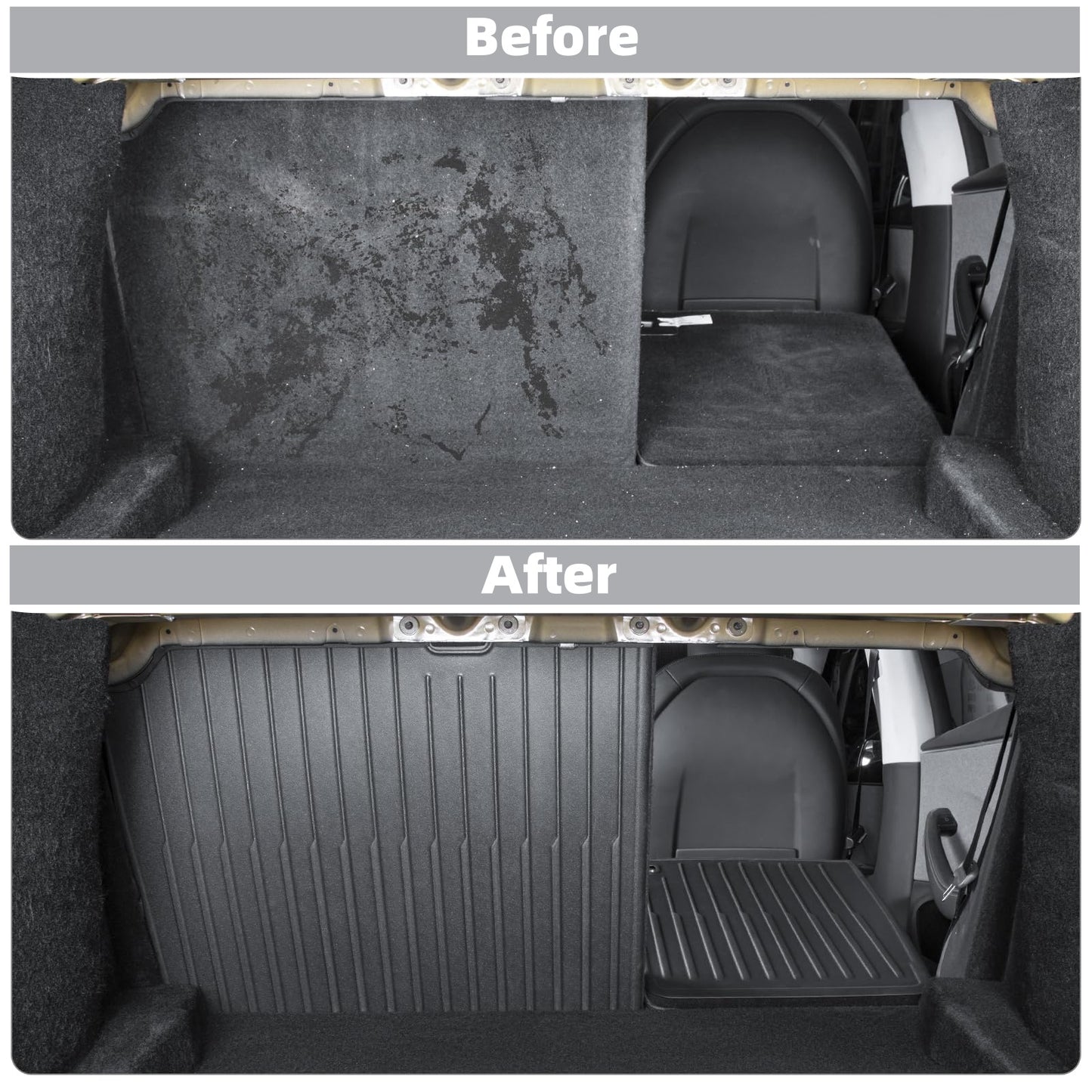 Rear Seat Protector for 2024-2025 Model 3 2PC Waterproof Backrest Covers (Durable TPE) for 5-Seater