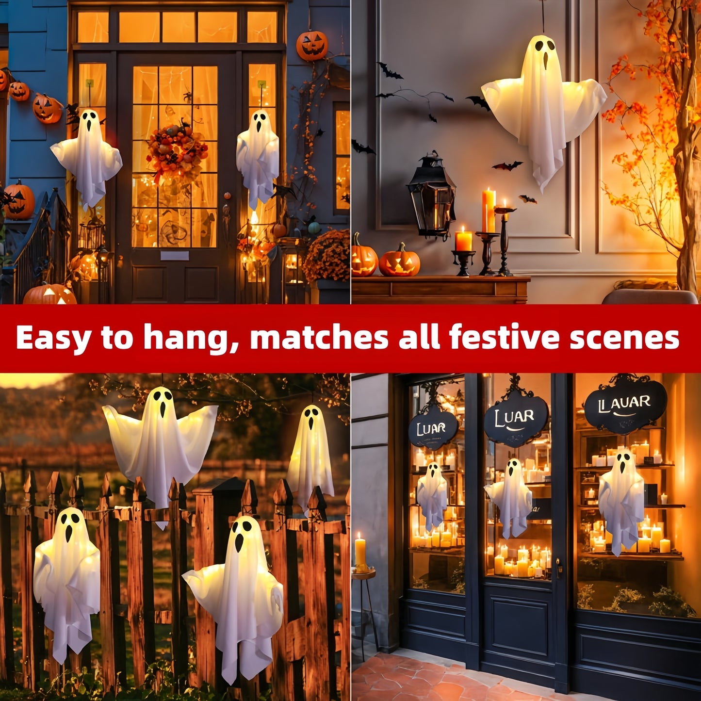 Halloween LED Decor Light – Flexible, Spooky Light Display for Halloween Parties & Home Decor 1 Piece