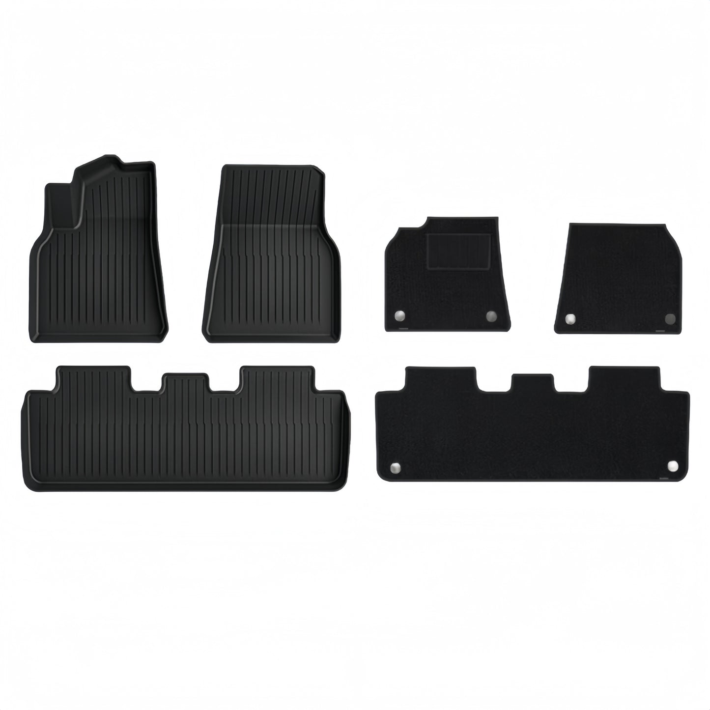 Heavy-Duty All-Weather Floor Mats for Tesla Model Y (2021-2024) – TPE 3PCs/6PCs