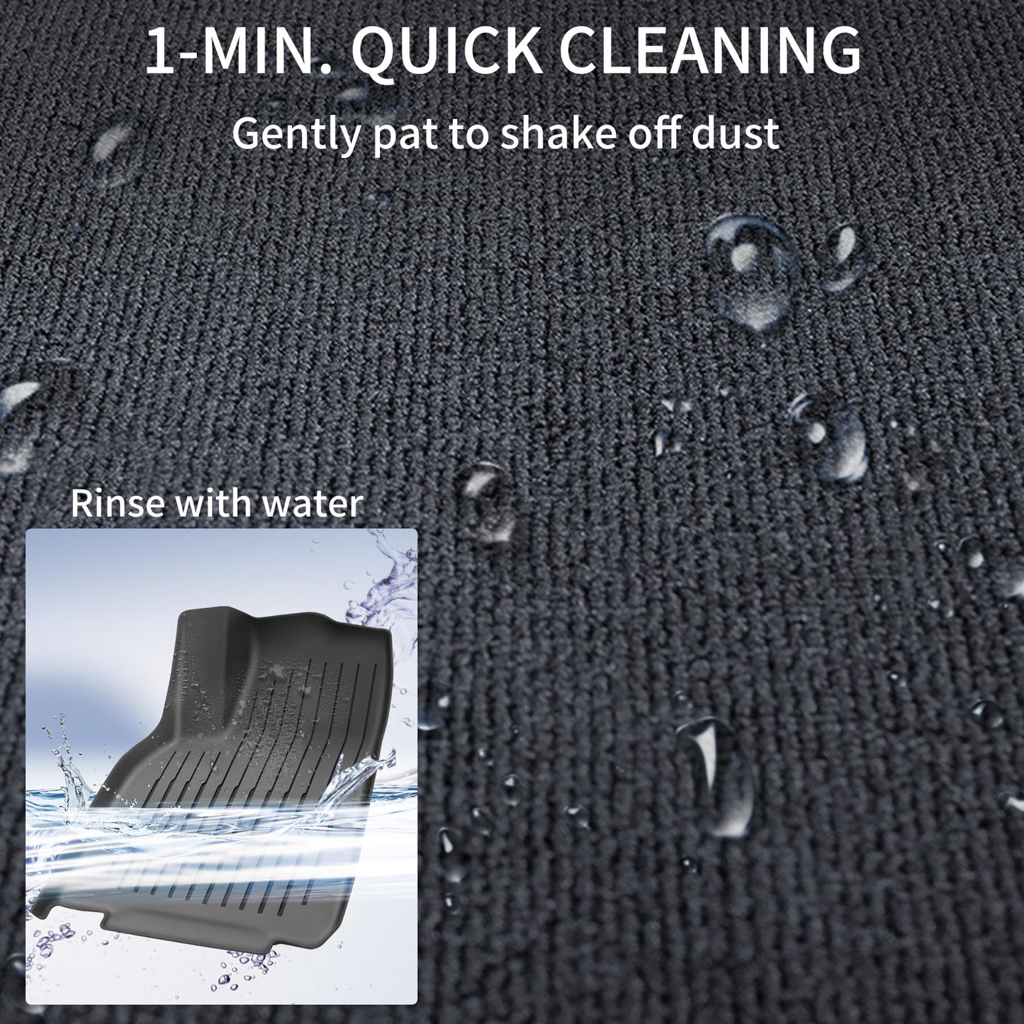 All-Weather Floor Mats – TPE 3PCs/6PCs Set for 2025 Tesla Model Y Juniper