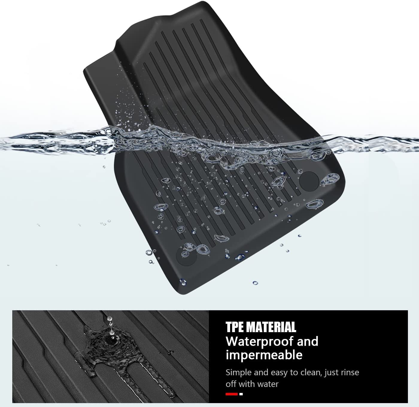 Premium All-Weather Floor Mats for Tesla Model 3 (2021-2023) – TPE 3PCs or 6PCs Set
