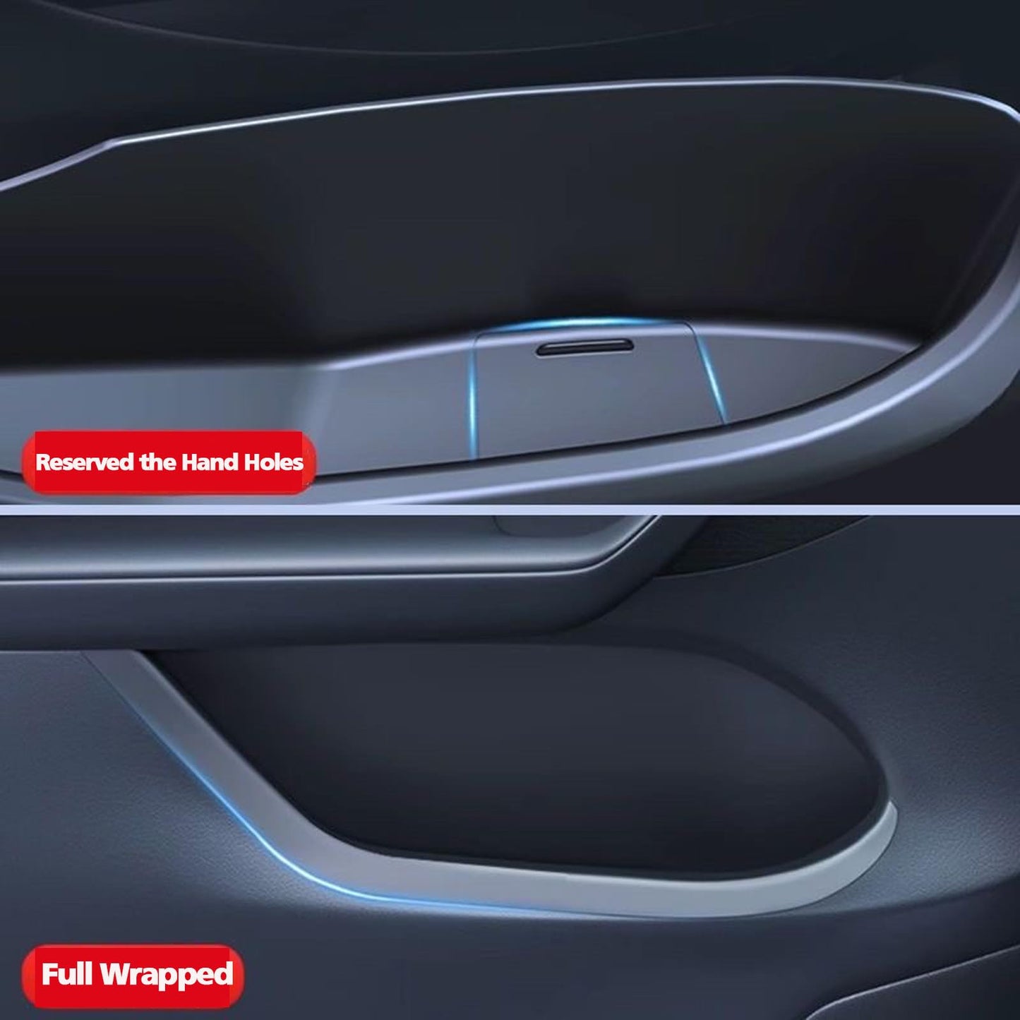 Side Door Storage Organizer for Model Y Juniper 2025+ TPE All-Weather Door Pocket Insert