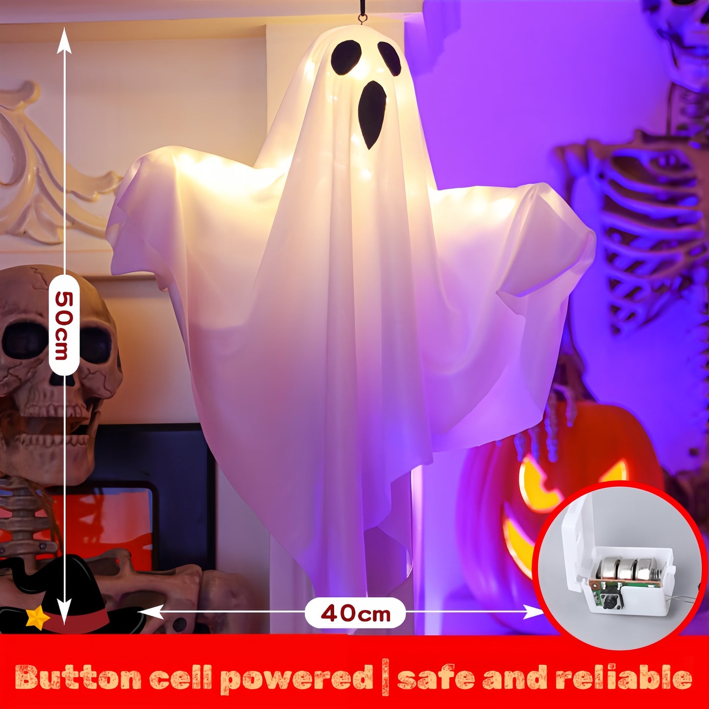 Halloween LED Decor Light – Flexible, Spooky Light Display for Halloween Parties & Home Decor 1 Piece