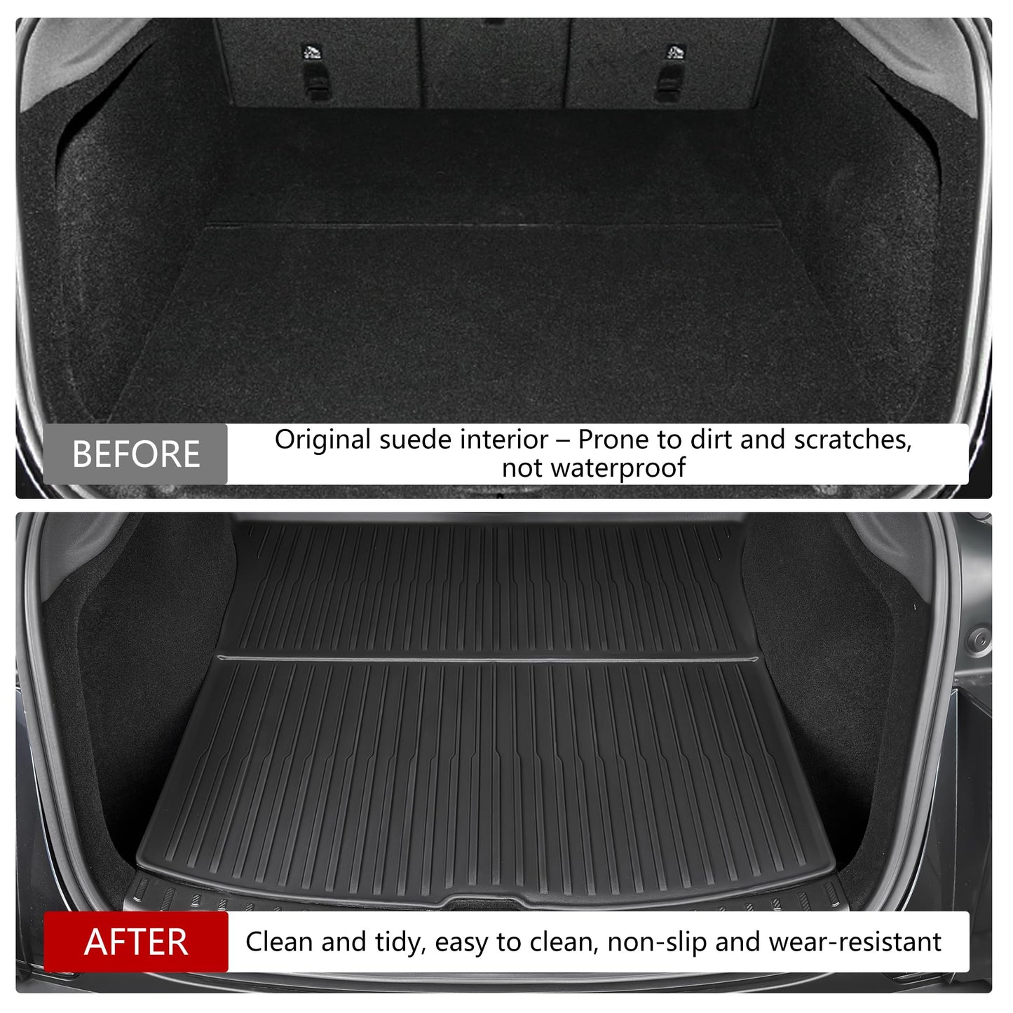 Precision-Fit All-Weather Rear Trunk Liners for Tesla Model 3 2024+ Highland