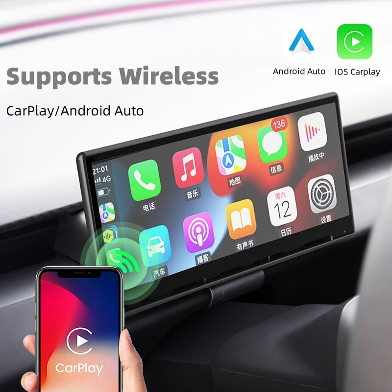 9" Curved Dashboard Monitor with CarPlay, Android Auto, Front Camera & OTA – Fits 2021-2023 Model 3 / 2021-2024 Model Y