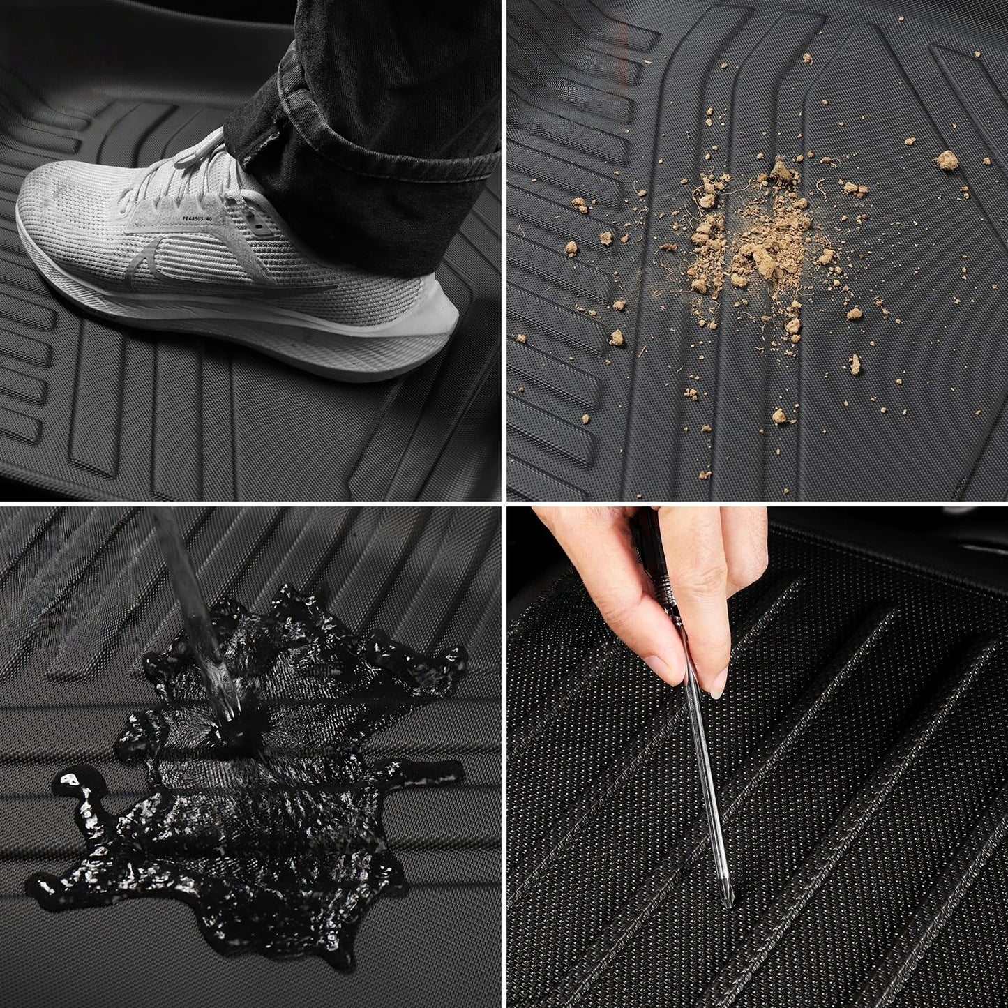 Heavy-Duty All-Weather Floor Mats for Tesla Model Y (2021-2024) – TPE 3PCs/6PCs