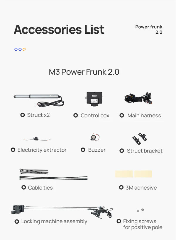 Power Frunk 2.0 – Silent, Smart & Plug-and-Play Compatible with 2024-2025 Tesla Model 3 Highland