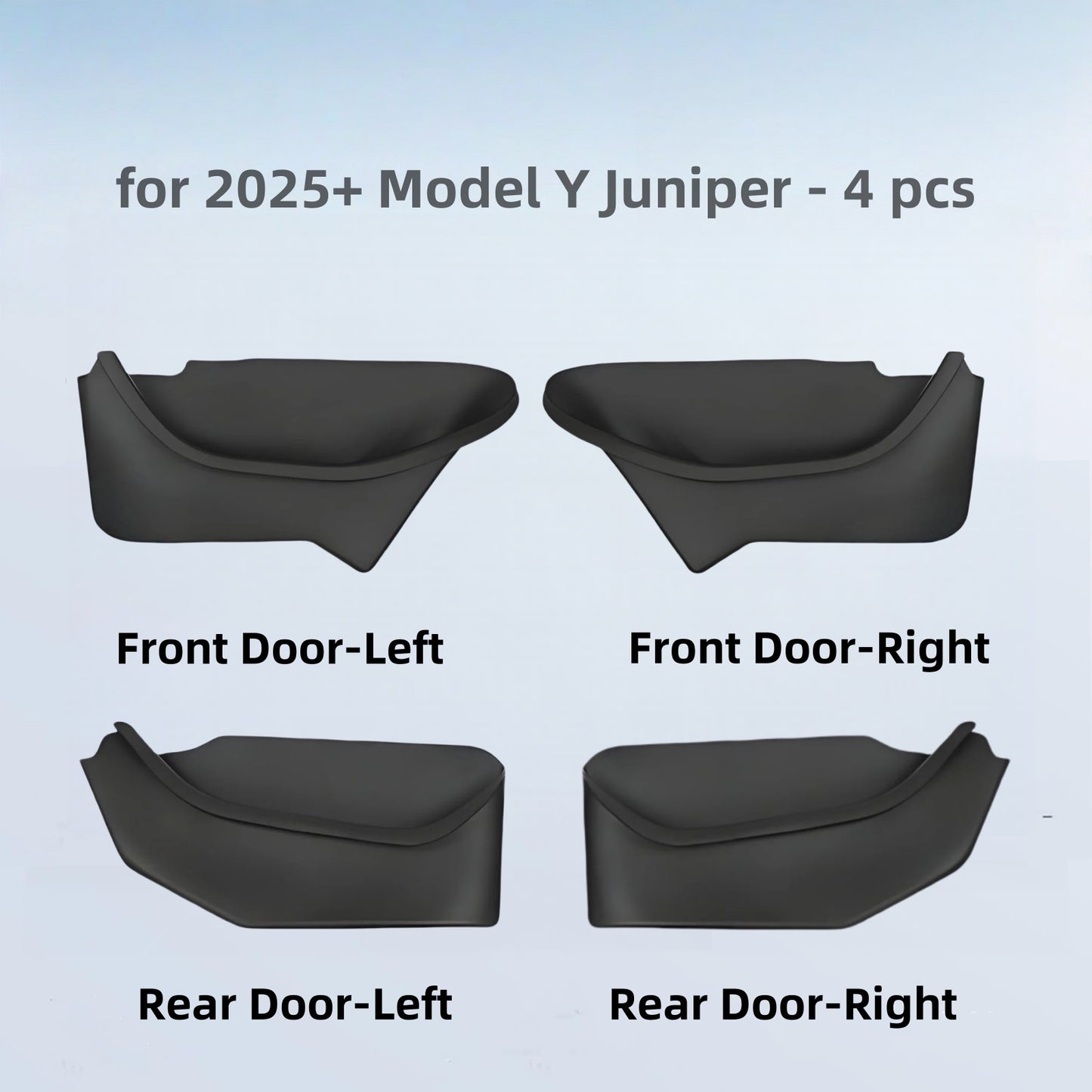 Side Door Storage Organizer for Model Y Juniper 2025+ TPE All-Weather Door Pocket Insert