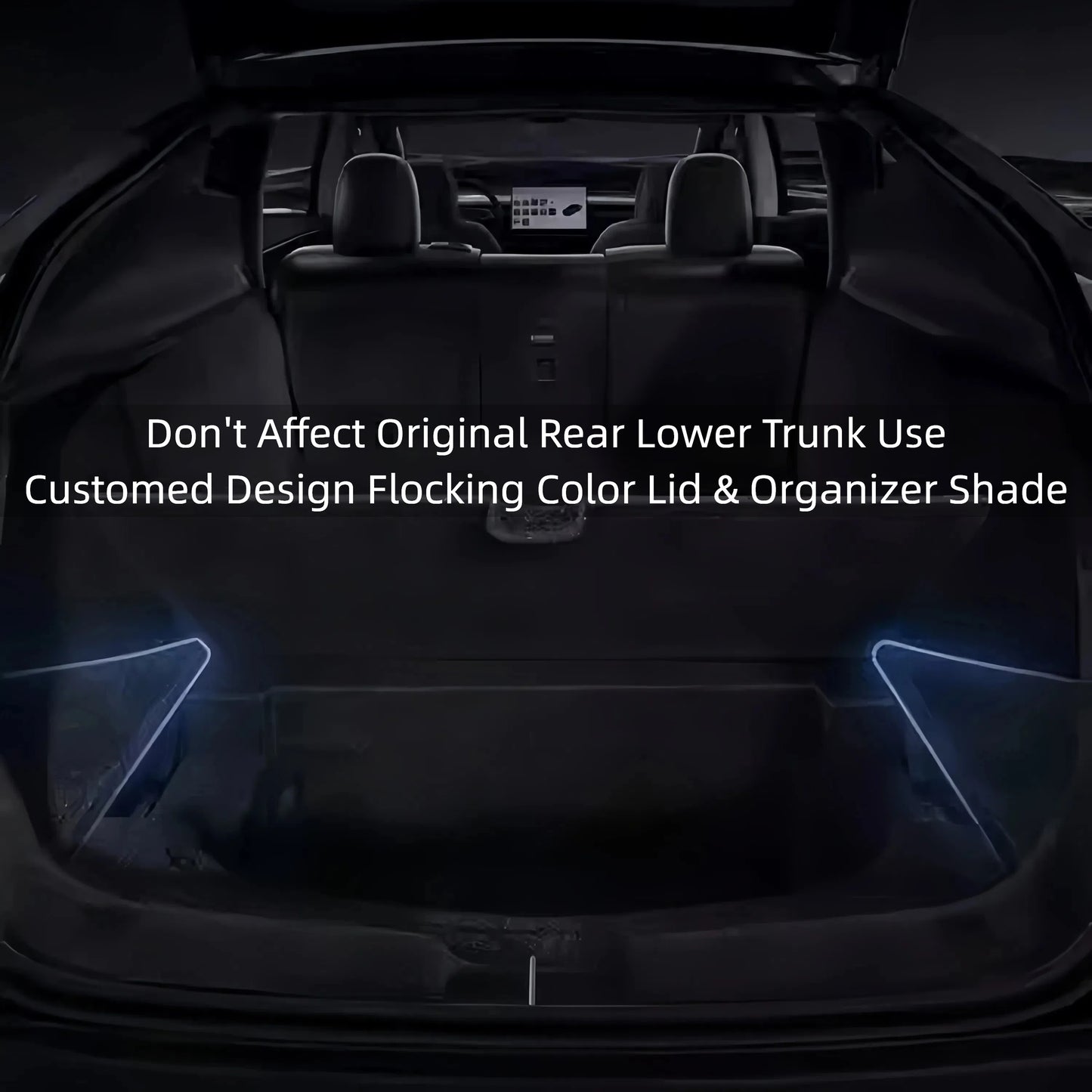 Rear Trunk Side Storage Box with Lid – Custom Fit for 2025 Model Y Juniper (5-Seater)