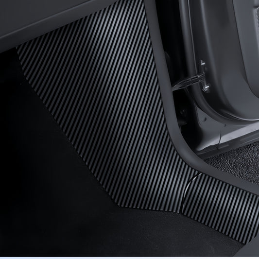 Carbon fiber door step cover for Model Y Juniper 5-seater to prevent scuffs and keep door sills clean