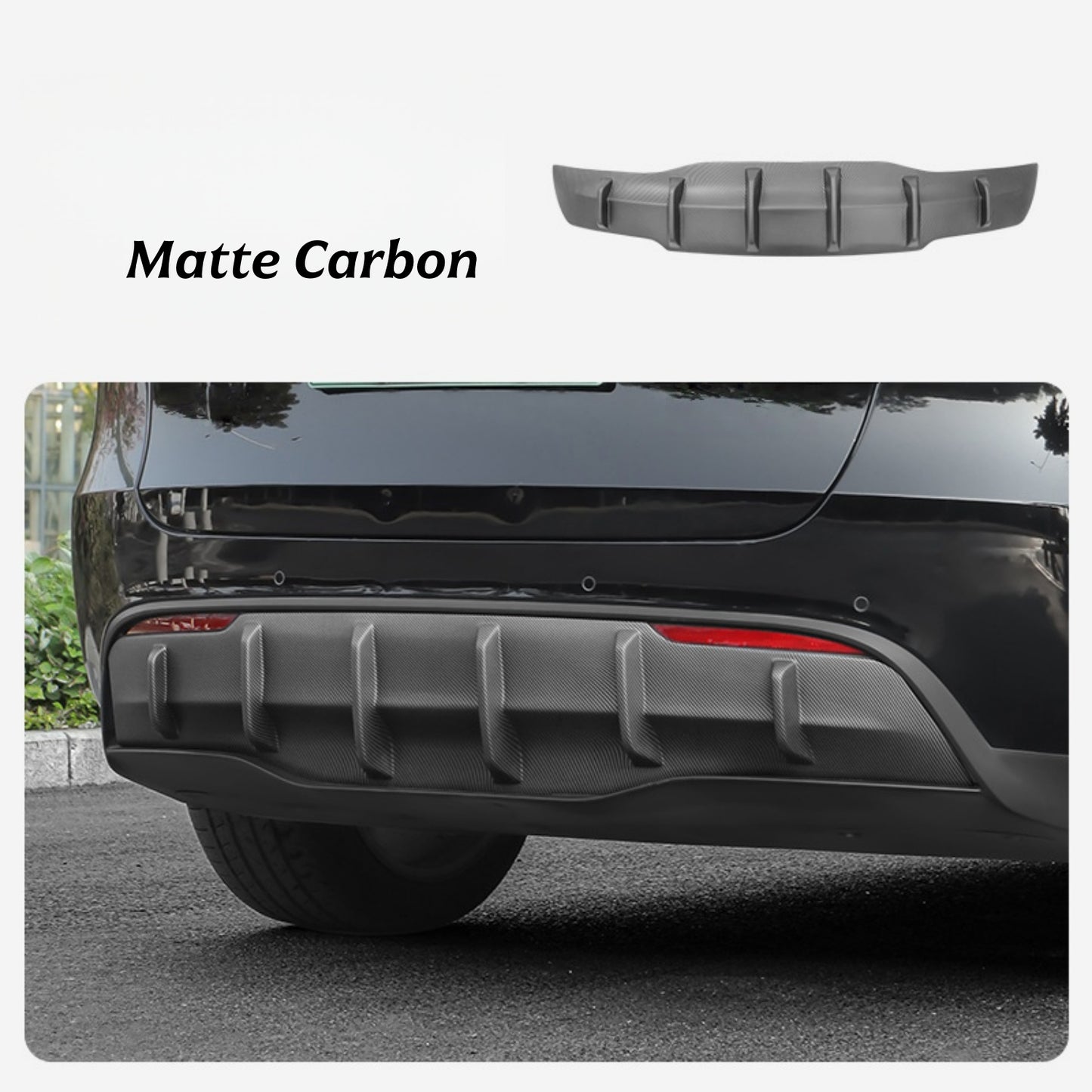 Sport Rear Diffuser for 2021–2024 Model Y – ABS Rear Bumper Lip, Aerodynamic Spoiler Upgrade