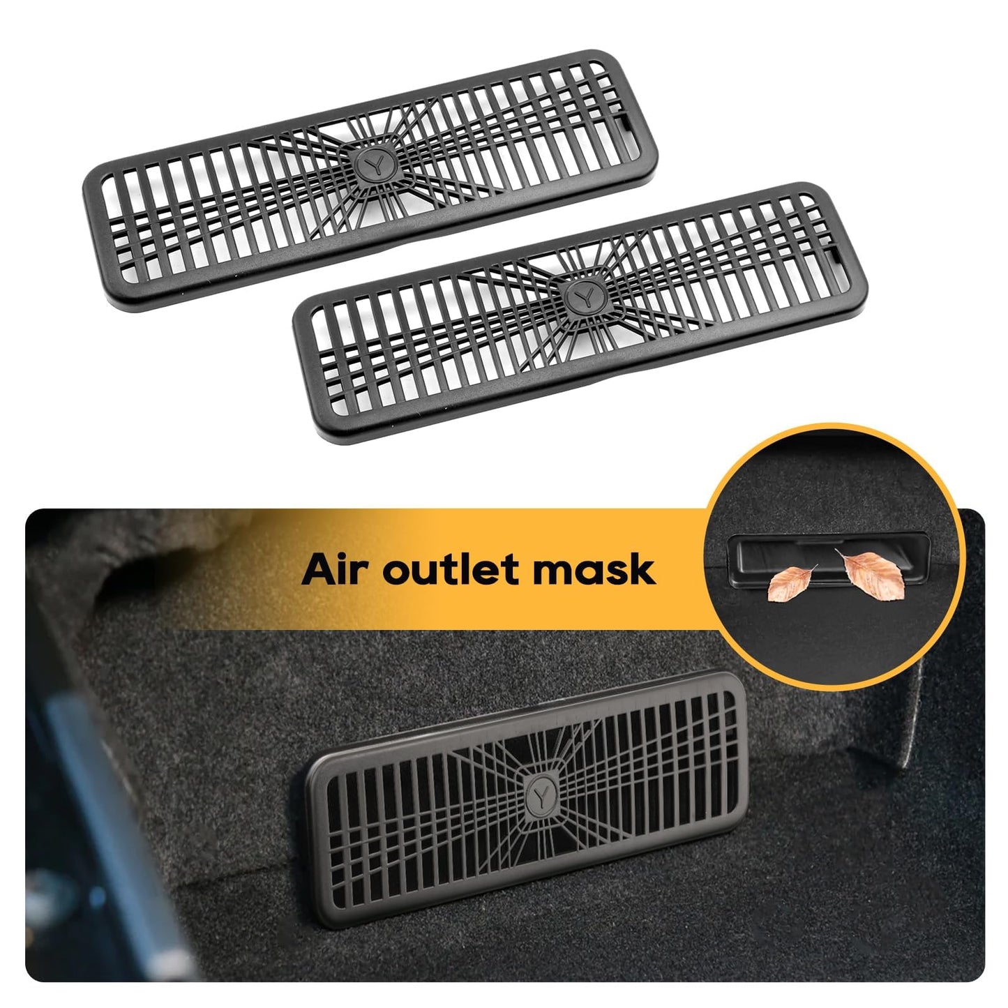 Under Seat Air Vent Protector - Premium ABS Cover for 2025 Model Y Juniper