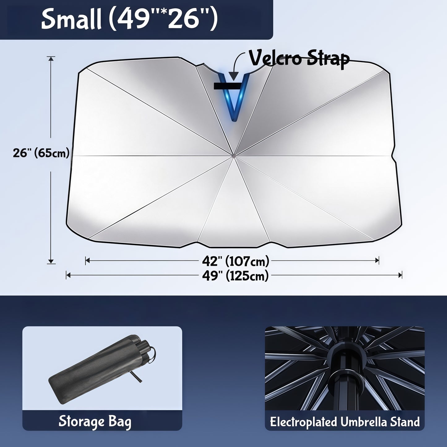 Premium car sunshade umbrella interior accessory offering UV protection and long-term vehicle care
