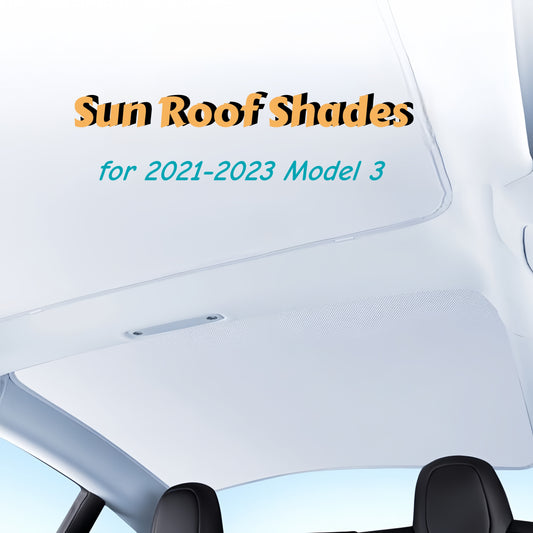 Car Roof Sunshade Compatible with 2021–2023 Model 3 | Heat-Blocking Nano Coated Glass Roof Shade