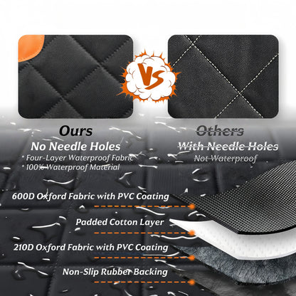 Universal Waterproof Pet Car Seat Cover for Small Dogs – Non-Slip Back Seat Protector Mat