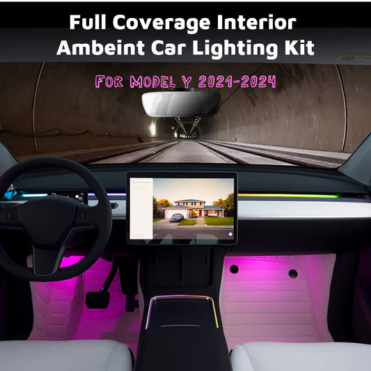 Interior Ambient Lighting Full Kit For Tesla Model Y 2021-2024