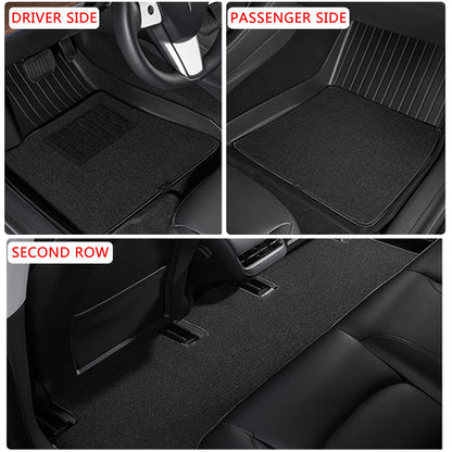 Upgraded All-Weather Floor Mats for 2024 Tesla Model 3 Highland – TPE 3PCs/6PCs