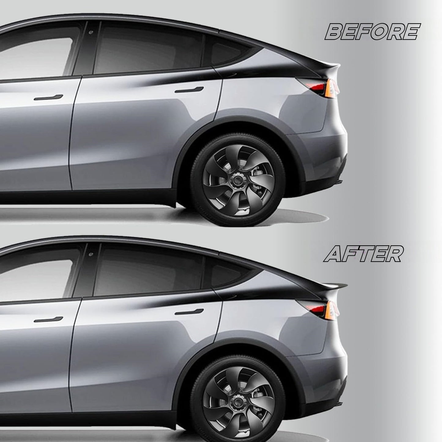 Aero rear wing spoiler compatible with 2024 Tesla Model 3 and Highland version for improved airflow management