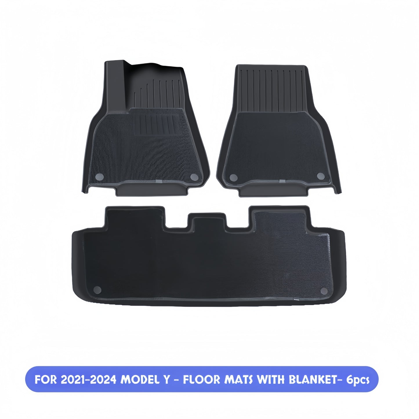 3-piece all-weather floor mats designed for Tesla Model Y Juniper with durable and easy-clean surfaces