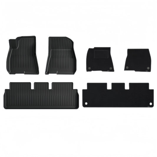 Premium All-Weather Floor Mats for Tesla Model 3 (2021-2023) – TPE 3PCs or 6PCs Set