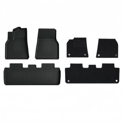 Heavy-Duty All-Weather Floor Mats for Tesla Model Y (2021-2024) – TPE 3PCs/6PCs