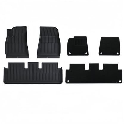 Upgraded All-Weather Floor Mats for 2024 Tesla Model 3 Highland – TPE 3PCs/6PCs