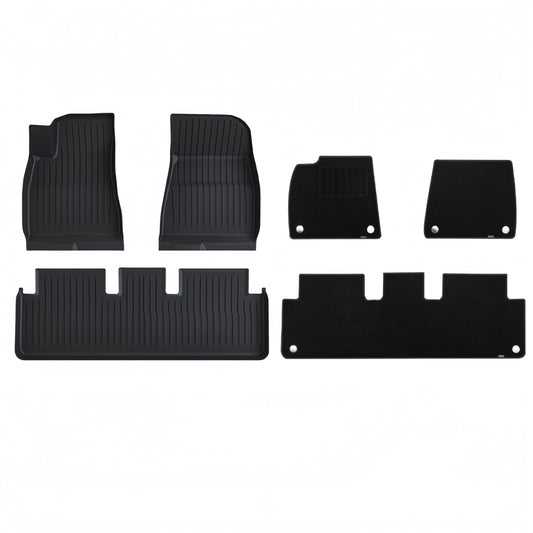Upgraded All-Weather Floor Mats for 2024 Tesla Model 3 Highland – TPE 3PCs/6PCs