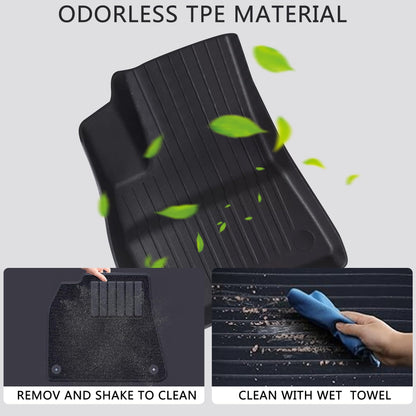 Upgraded All-Weather Floor Mats for 2024 Tesla Model 3 Highland – TPE 3PCs/6PCs