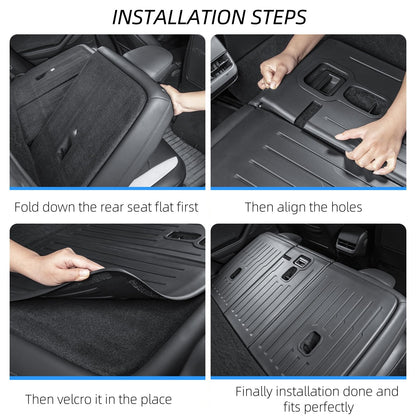 Rear Seat Protector for 2024-2025 Model 3 2PC Waterproof Backrest Covers (Durable TPE) for 5-Seater