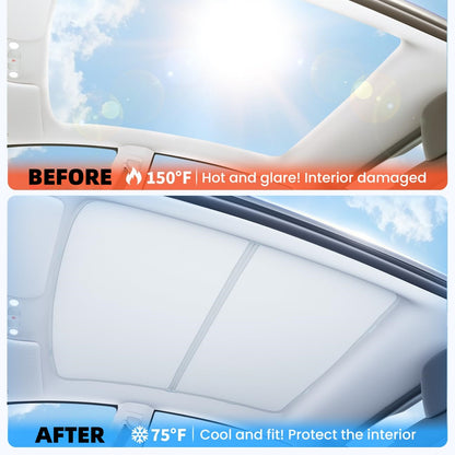 Car Roof Sunshade Compatible with 2021–2023 Model 3 | Heat-Blocking Nano Coated Glass Roof Shade