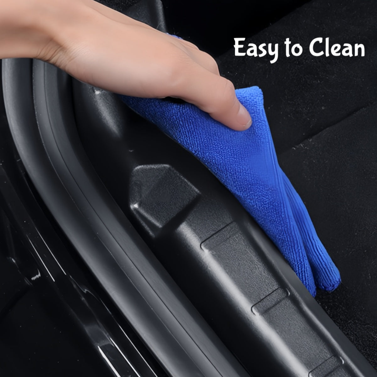 Waterproof TPE trunk sill cover for Model 3 Highland designed to resist stains, moisture, and daily wear