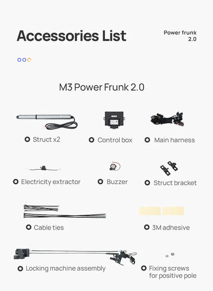 Power Frunk 2.0 – Silent, Smart & Plug-and-Play Compatible with 2024-2025 Tesla Model 3 Highland