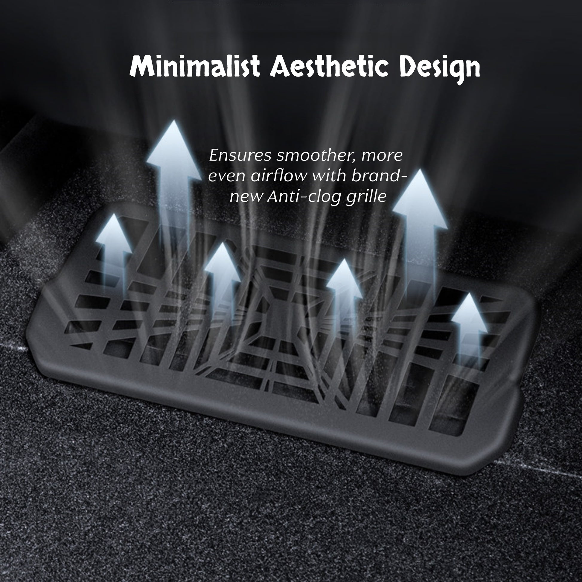 ABS rear air vent guard featuring eco-friendly material with scratch-resistant surface for long-term interior protection