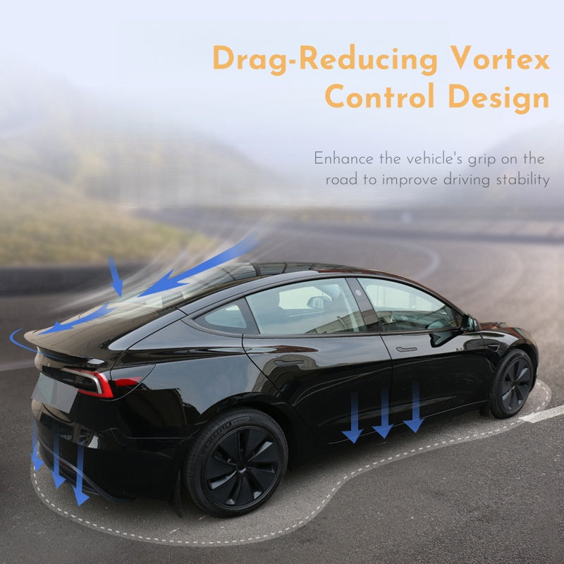 ABS spoiler for Tesla Model 3 2024 with pre-applied 3M adhesive for quick, drill-free installation